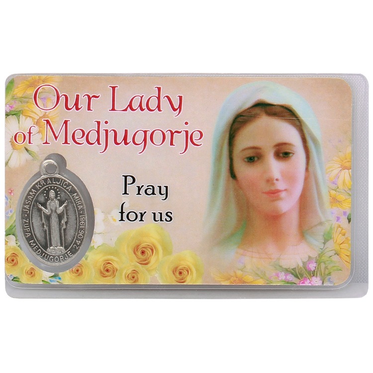가톨릭 천주교 성물 상본 카드형 기도문-메주고리예성모(이태리수입)