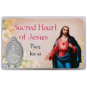 가톨릭 천주교 성물 상본 카드형 기도문-예수성심(이태리수입)