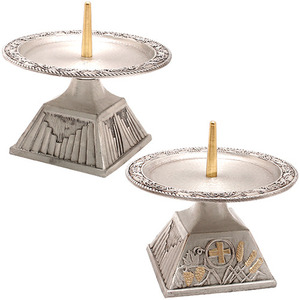 CBE-463 포도사각 촛대 주석 천주교 성물
