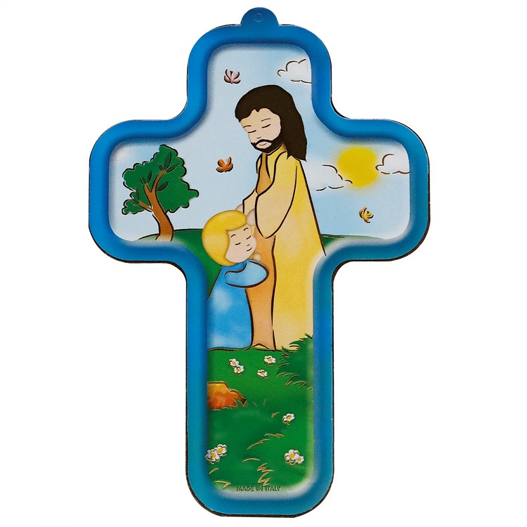 예수님과 어린아이 캐릭터십자가 (이태리수입) 천주교 성물