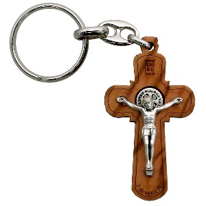 가톨릭 천주교 성물 열쇠고리-올리브 분도고상(이태리수입)