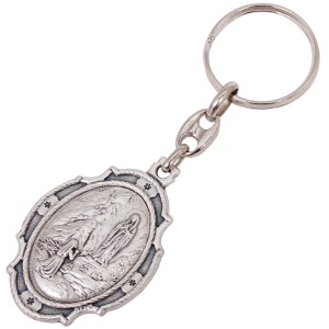 N12 가톨릭 천주교 성물방 열쇠고리-실버 메탈 루르드(이태리수입)