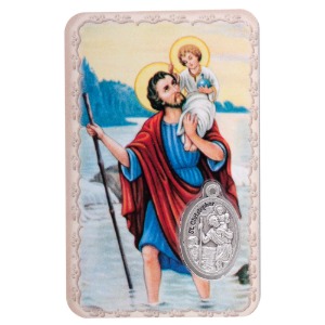 크리스토폴 주석패 상본 카드형 기도문(이태리수입) 천주교성물