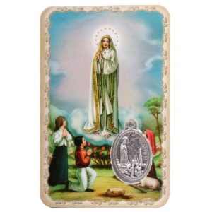 파티마 성모님 주석패 상본 카드형 기도문(이태리수입) 천주교성물