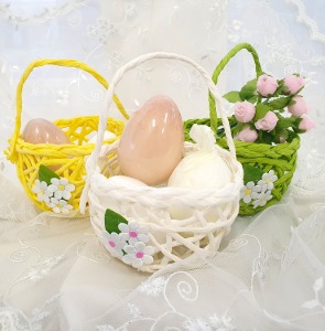 부활 꽃장식 달걀 계란 바구니 (달걀 1개) 천주교 성물