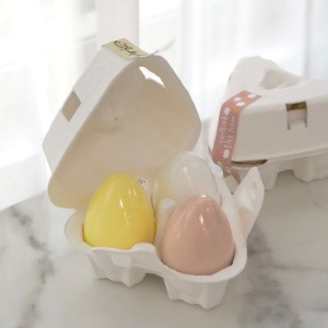 천연비누 3구 펄프형 달걀 계란 비누 색상랜덤 부활 선물세트