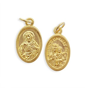 예수성심 도움이신 마리아 메달 대 (금도금) 이태리수입 천주교 성물
