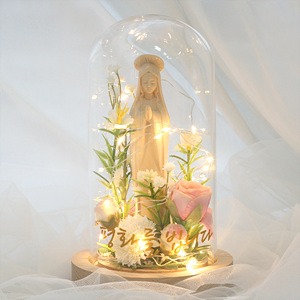 메리의 정원 LED 유리돔 무드등 (평화 사랑 감사 축복) 천주교 성물 어버이날 성모성월